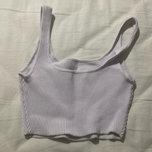 Babaton square neckline crop knit top - Picture 2 of 4